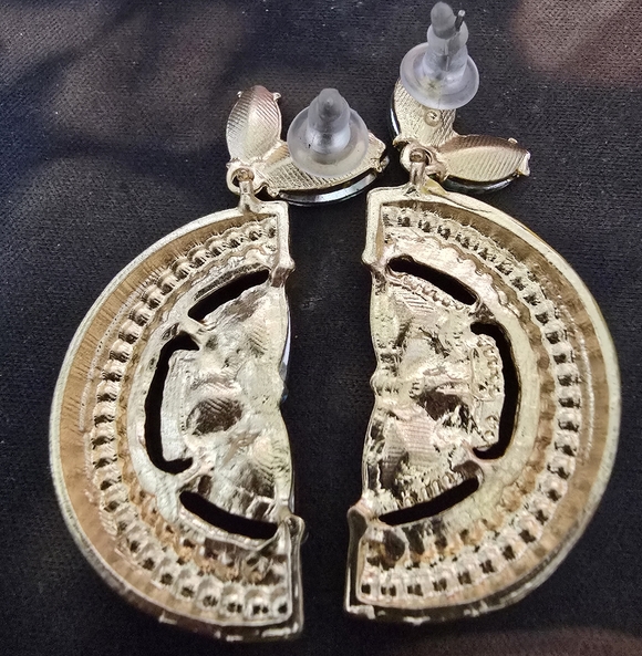 Lemon Rhinestone Earrings - Picture 2 of 2